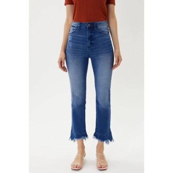 KANCAN Iverson Ultra High Rise Cropped Slim Straight Jeans Size‎ 29 - Picture 2 of 10